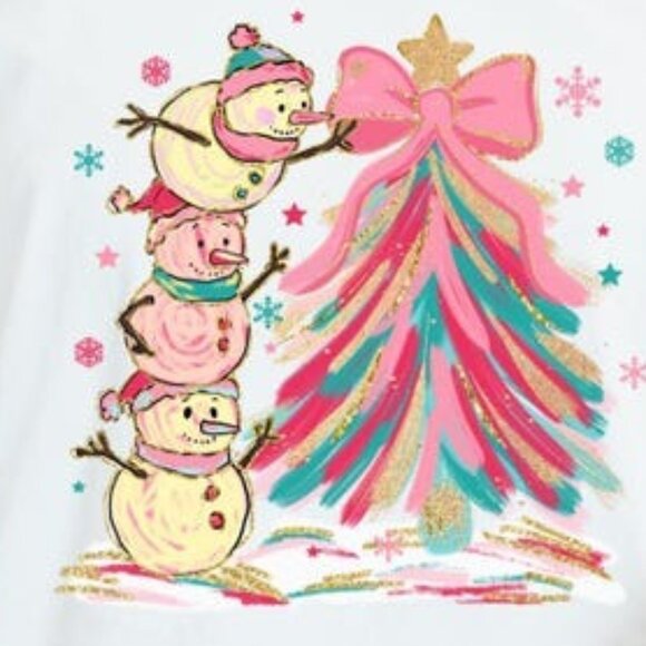 Coquette Snowman Shirt, Cute Graphics Holiday Shirt - Picture 2 of 4